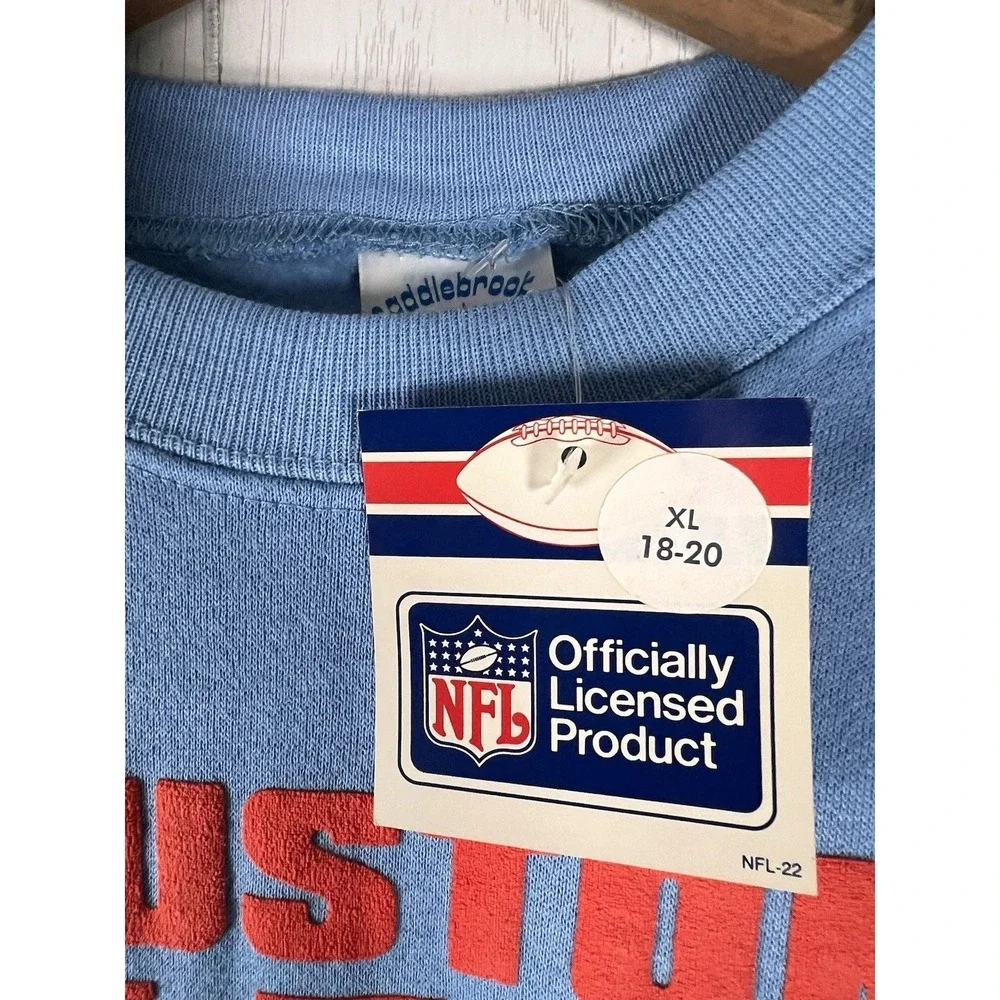 Vintage HOUSTON OILERS NFL Football Texas Youth XL DEADSTOCK USA Oil Rig 1980's